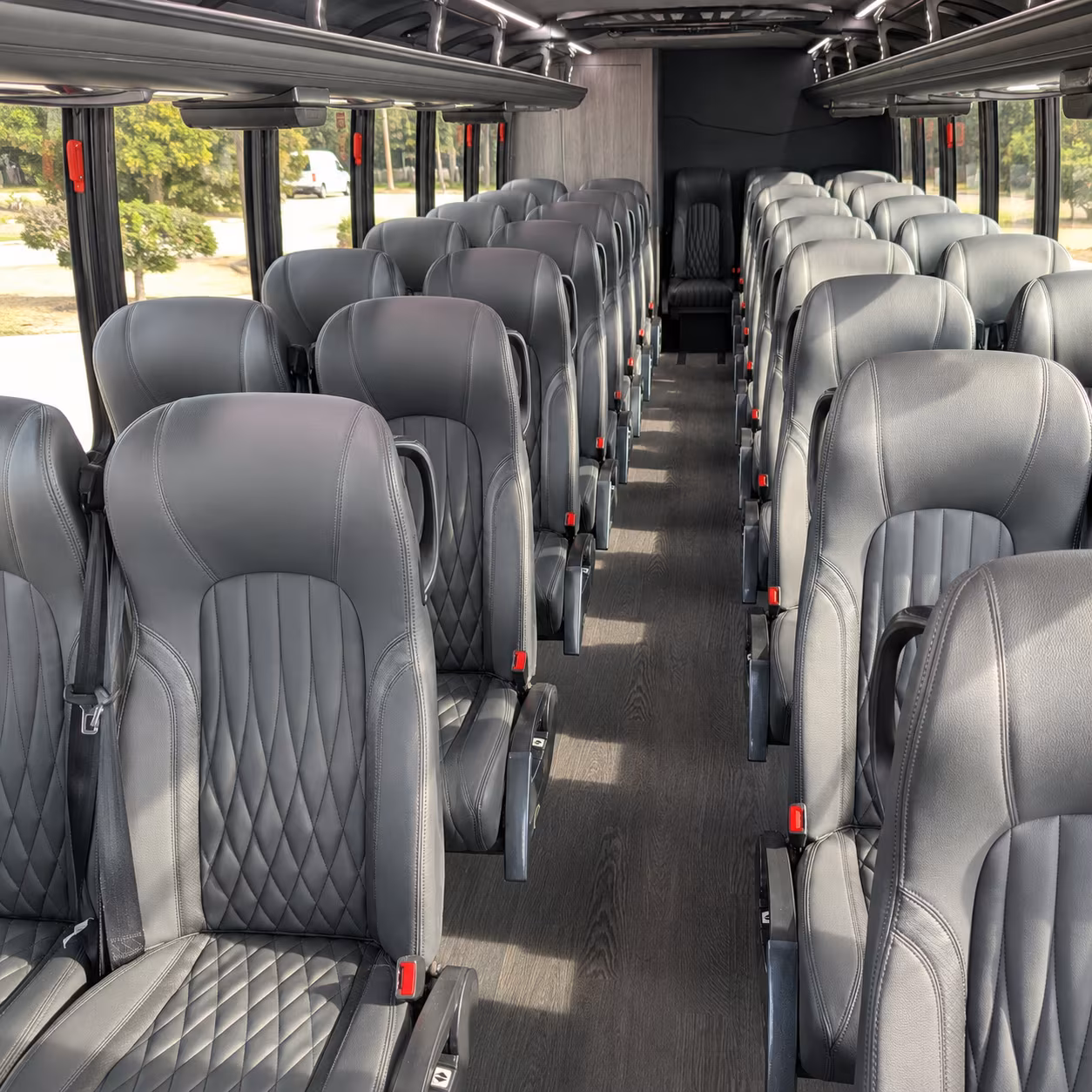 lincoln 25 passenger minibus inside