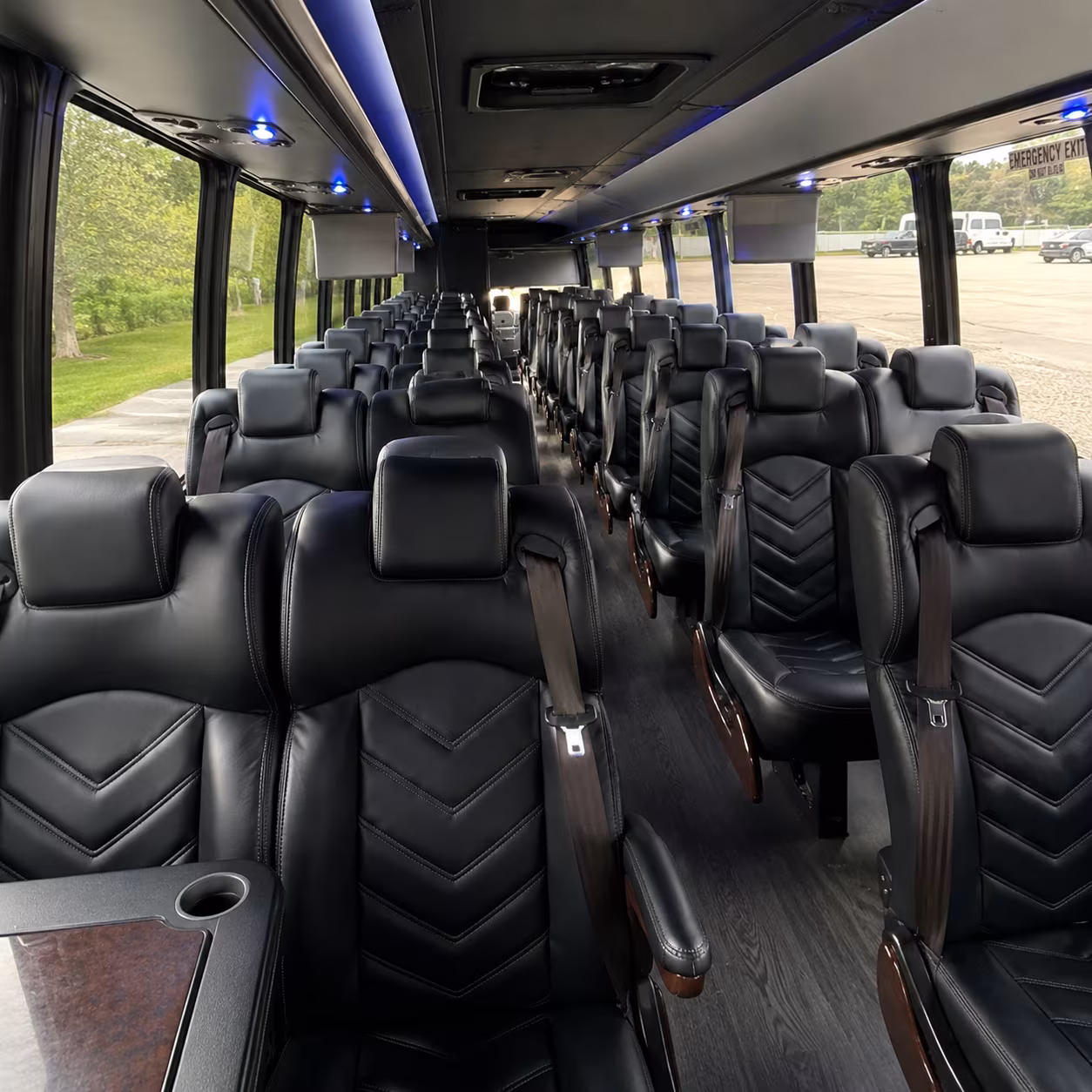 lincoln 28 passenger minibus inside