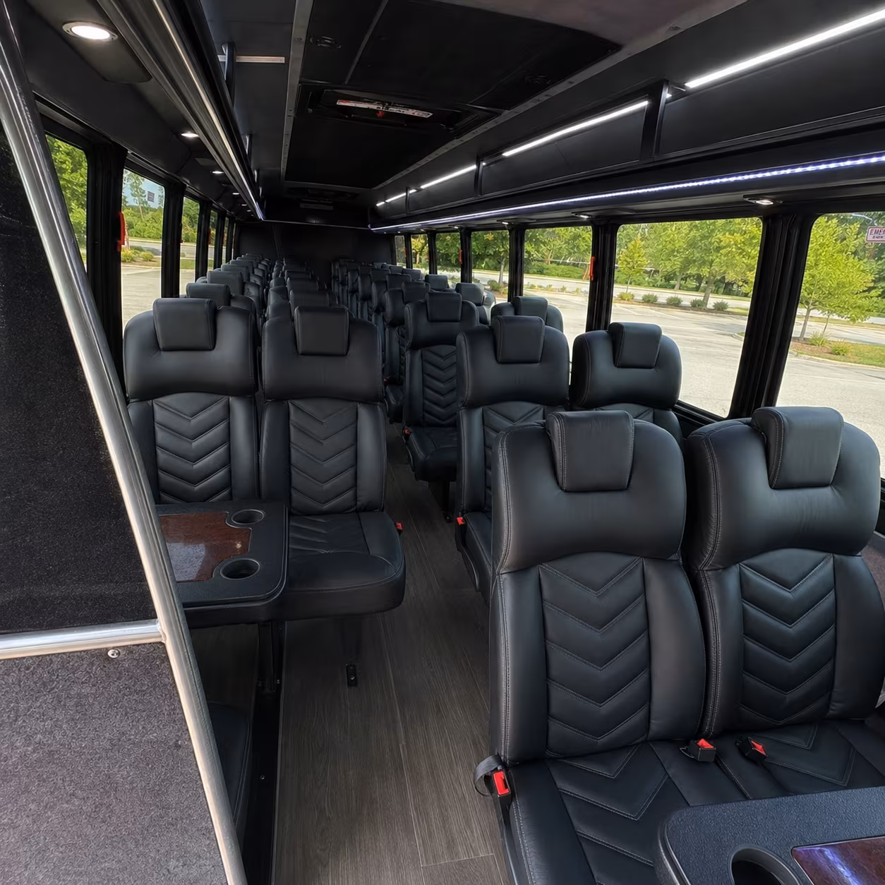 lincoln 30 passenger minibus inside