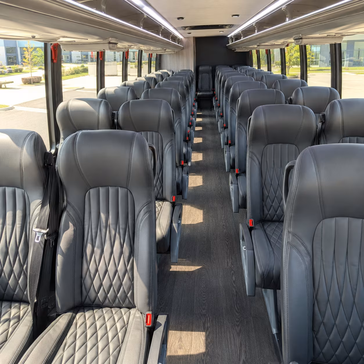 lincoln 35 passenger minibus interior