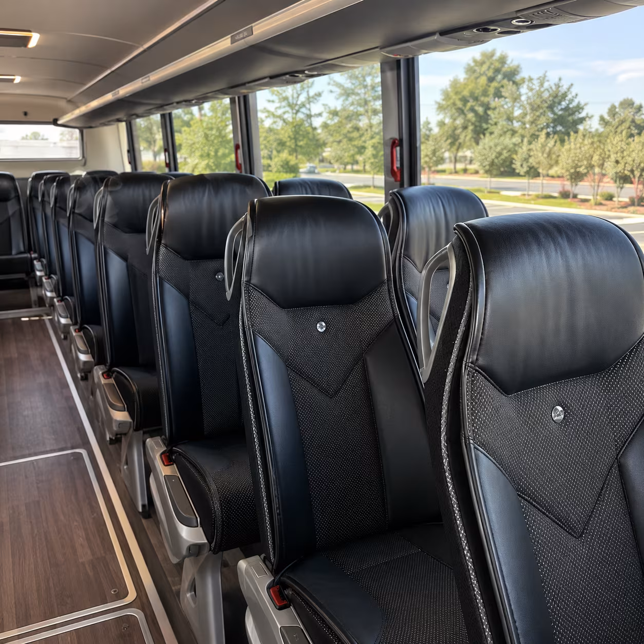 lincoln 45 passenger charter bus interior