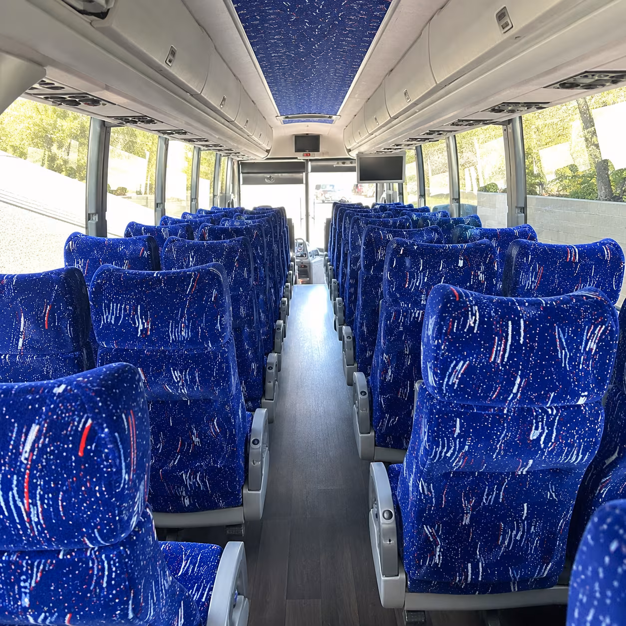 lincoln 50 passenger charter bus interior