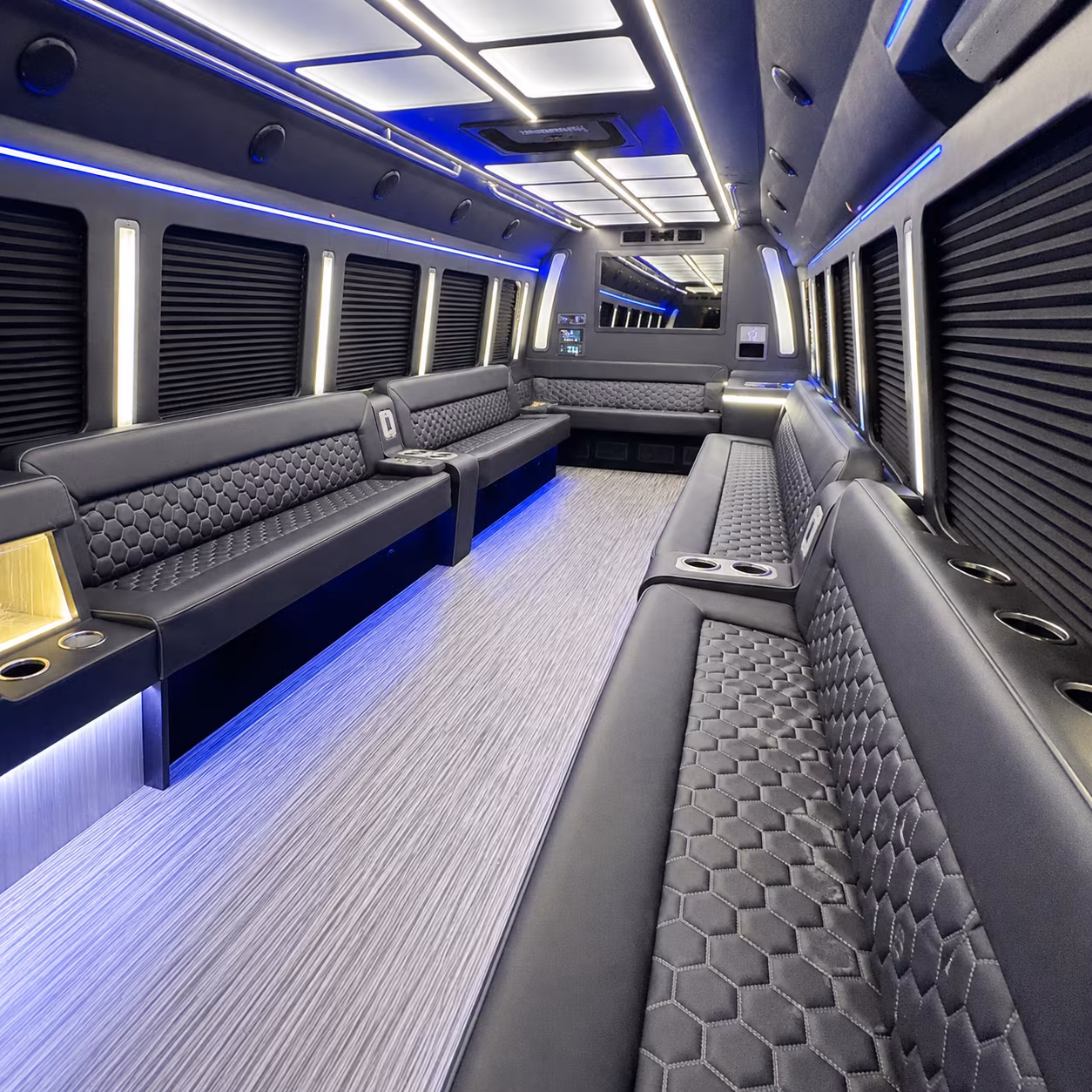 lincoln night town party bus rental