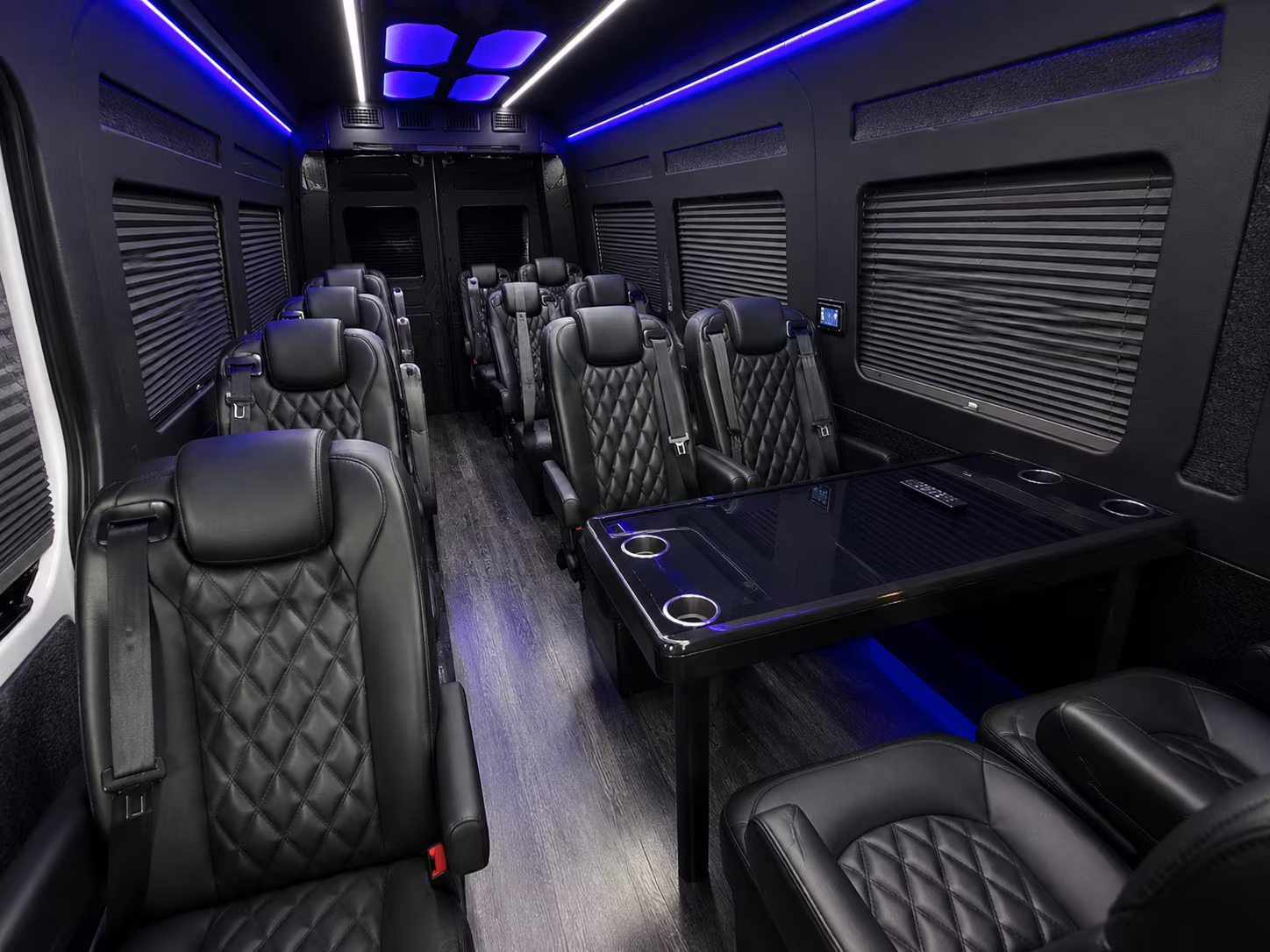 lincoln sprinter van with driver inside
